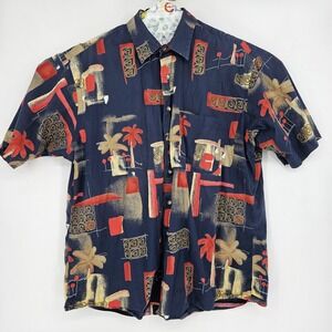 Tuttle Golf Shirt Mens Extra Large Short‎ Sleeve Button Up Graphic Made In USA